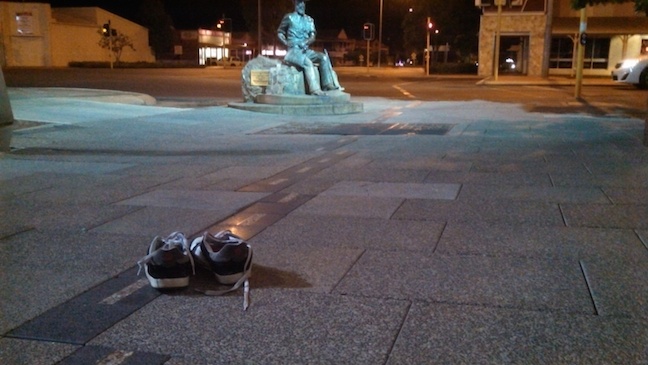 shoes left on the street