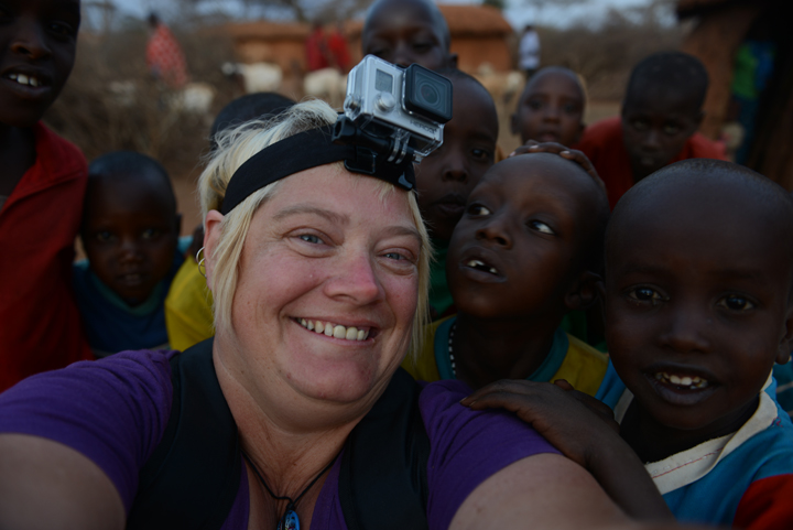 selfie in Maasai village