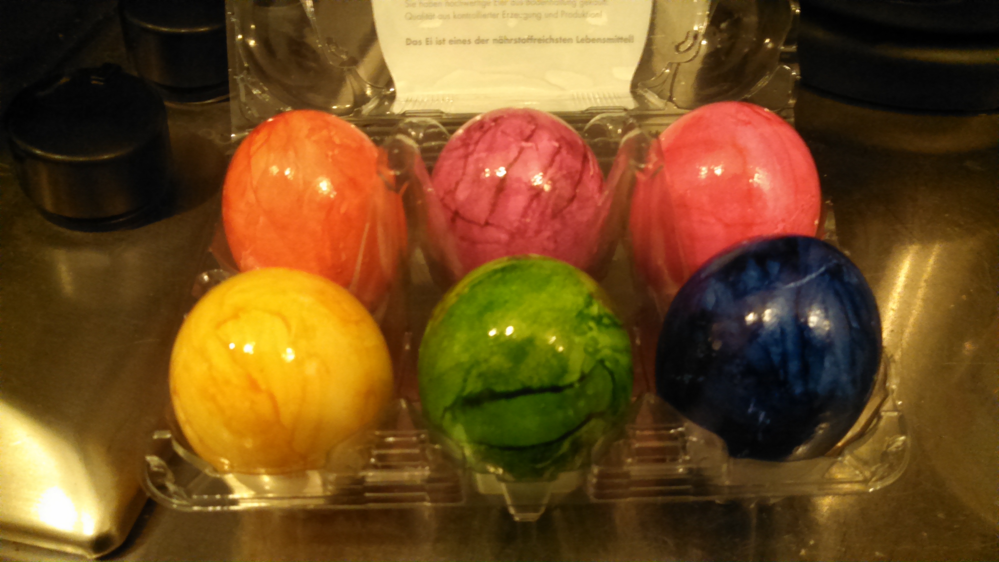 colored eggs