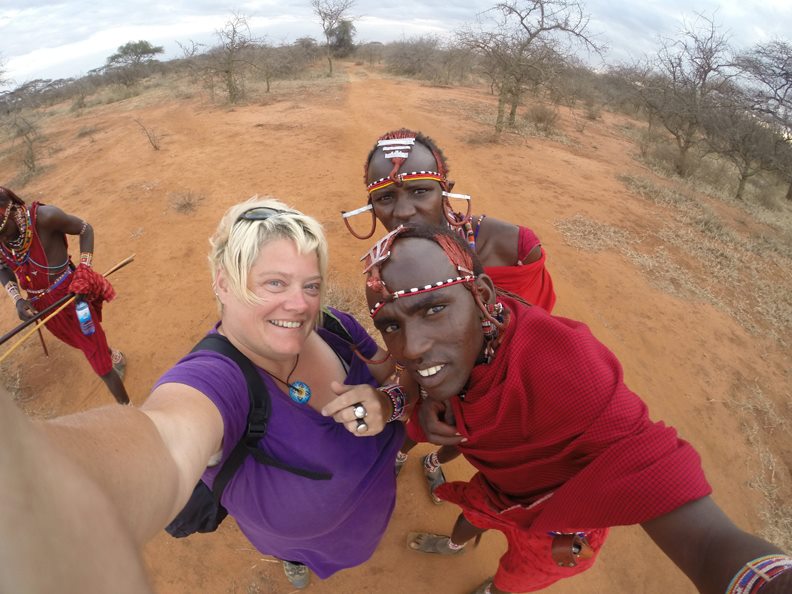 Me with Masai warriors